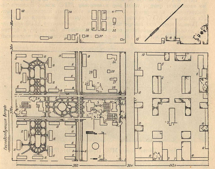 Рис. 2. Типовой проект генплана МТС (работа Сельхозпроекта НКЗ, 1934 г.)