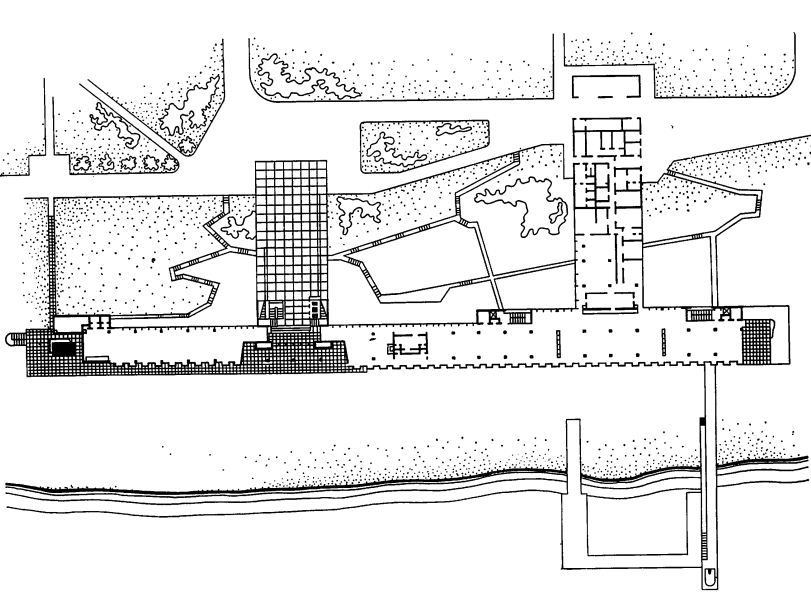 Сочи. Санаторий «Сочи». 1965 г. Архитекторы Ю. Шварцбрейм, Д. Лурье, Н. Стужин. План