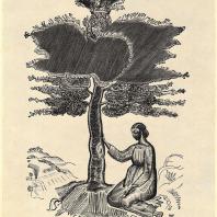 В.А. Фаворский. Фронтиспис к книге «Руфь». Гравюра на дереве. 1924 г.