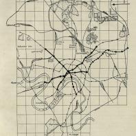 Схема линий московского метрополитена к 1939 году. Утверждена в 1932 г. (план № 4)