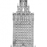Гостиница «Ленинградская» на Комсомольской площади. Главный фасад здания