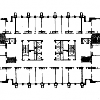 Административное здание на Смоленской площади. План 14-19 этажей