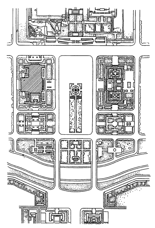 Пекин. Площадь Тяньаньмэнь. Реконструкция 1958-1959 гг. Генеральный план площади.