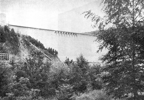 Раппбоде. Плотина водохранилища. Архитекторы Ф. Шааршмидт и др. 1952 г.