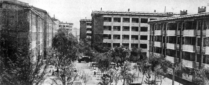 Пхеньян. Жилые дома в центре города. 1967 г.