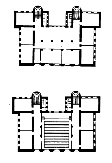 Ереван. Школа на ул. Амиряна. Архит. Г. Агабабян. 1950 г. План 1-го и 2-го этажей