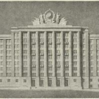 2-й дом СНК в Москве. Фасад на Красную площадь (макет)