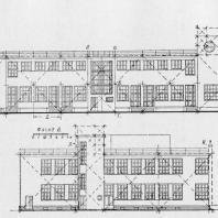 Больница имени С.П. Боткина в Ленинграде. Схема пропорций двух фасадов изоляционного павильона