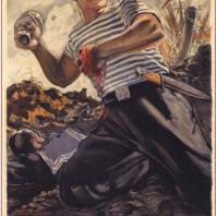 Плакат «За Родину!». А.А. Кокорекин. 1942 г.