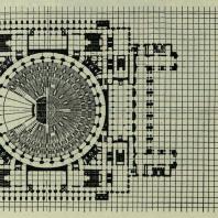 Дворец Советов. План стилобата на отметке 153,50 м