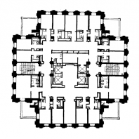 Гостиница «Ленинградская» на Комсомольской площади. План верхнего этажа