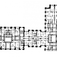 Жилой дом на площади Восстания. Фрагмент типового плана этажа