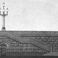 Фрагмент подпорной стенки здания на площади Восстания